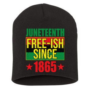 Juneteeth Freeish Since 1865 Black History AfroAmerican Short Acrylic Beanie