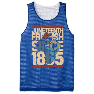 Juneteenth Freegiftish Since 1865 Black Fist Map Of Africa Gift Mesh Reversible Basketball Jersey Tank