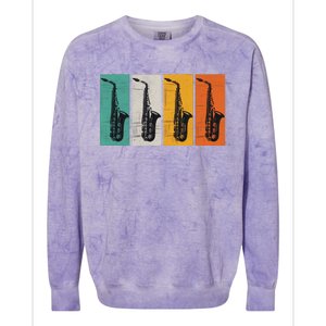 Jazz Funk & Soul Retro Saxophones Colorblast Crewneck Sweatshirt