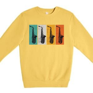 Jazz Funk & Soul Retro Saxophones Premium Crewneck Sweatshirt