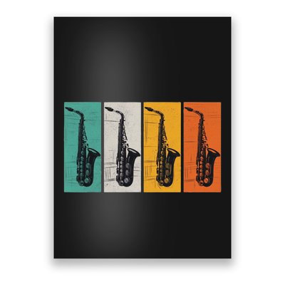 Jazz Funk & Soul Retro Saxophones Poster