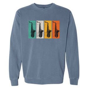 Jazz Funk & Soul Retro Saxophones Garment-Dyed Sweatshirt