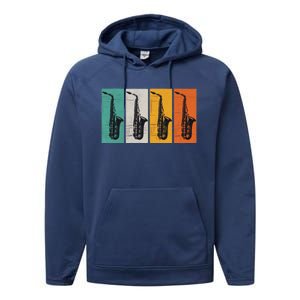 Jazz Funk & Soul Retro Saxophones Performance Fleece Hoodie