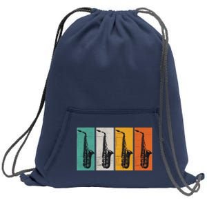 Jazz Funk & Soul Retro Saxophones Sweatshirt Cinch Pack Bag