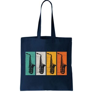 Jazz Funk & Soul Retro Saxophones Tote Bag