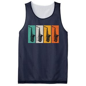 Jazz Funk & Soul Retro Saxophones Mesh Reversible Basketball Jersey Tank