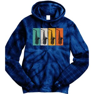 Jazz Funk & Soul Retro Saxophones Tie Dye Hoodie