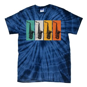 Jazz Funk & Soul Retro Saxophones Tie-Dye T-Shirt