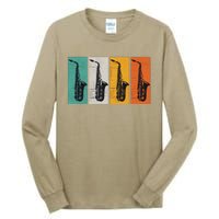 Jazz Funk & Soul Retro Saxophones Tall Long Sleeve T-Shirt