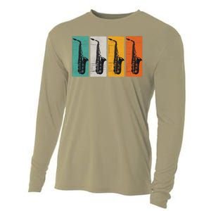 Jazz Funk & Soul Retro Saxophones Cooling Performance Long Sleeve Crew