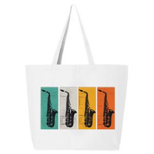 Jazz Funk & Soul Retro Saxophones 25L Jumbo Tote