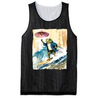 Japanese Frog Surfing Wave Funny Graphic Japan Anime Mesh Reversible Basketball Jersey Tank