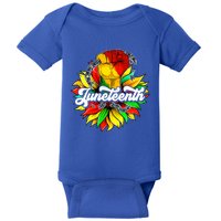 Juneteenth Fist Sunflower Black History Africa America Pride Meaningful Gift Baby Bodysuit