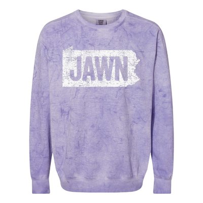 Jawn Funny Slang Philadelphia Vintage Colorblast Crewneck Sweatshirt