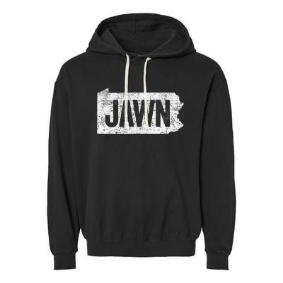 Jawn Funny Slang Philadelphia Vintage Garment-Dyed Fleece Hoodie