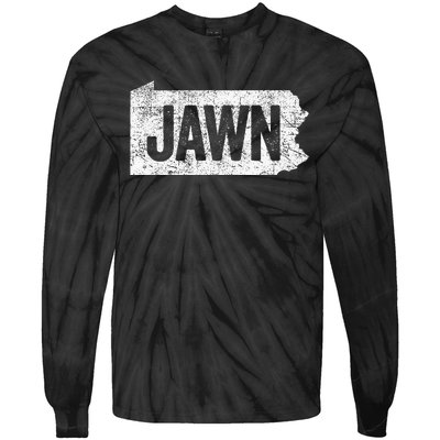 Jawn Funny Slang Philadelphia Vintage Tie-Dye Long Sleeve Shirt