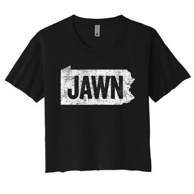 Jawn Funny Slang Philadelphia Vintage Women's Crop Top Tee