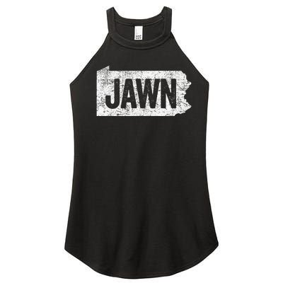 Jawn Funny Slang Philadelphia Vintage Women’s Perfect Tri Rocker Tank