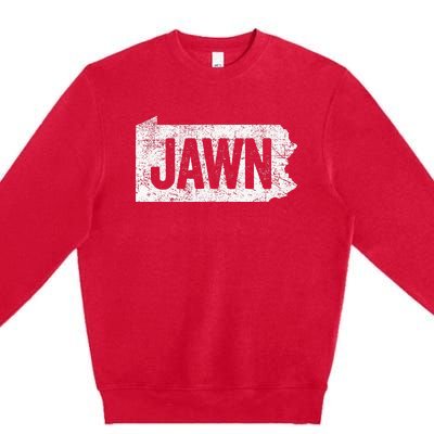 Jawn Funny Slang Philadelphia Vintage Premium Crewneck Sweatshirt