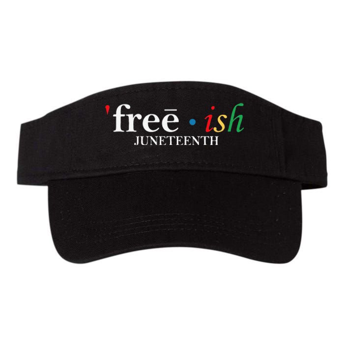 JUNETEENTH Freeish Since 1865 Melanin Ancestor Black History Valucap Bio-Washed Visor