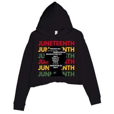 Junenth Freeish Since 1865 Every Chain Freedom Ancestors Cool Gift Crop Fleece Hoodie