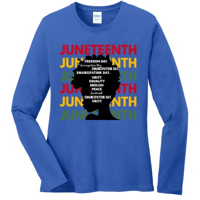 Junenth Freeish Since 1865 Every Chain Freedom Ancestors Cool Gift Ladies Long Sleeve Shirt