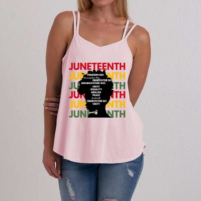 Junenth Freeish Since 1865 Every Chain Freedom Ancestors Cool Gift Women's Strappy Tank