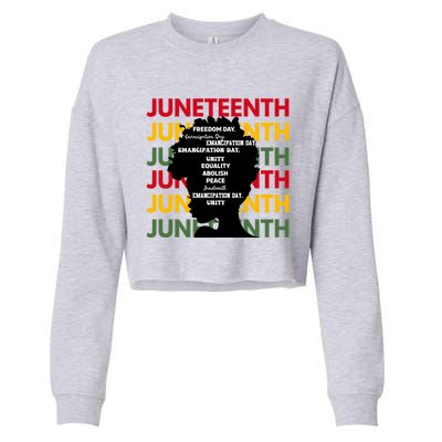 Junenth Freeish Since 1865 Every Chain Freedom Ancestors Cool Gift Cropped Pullover Crew