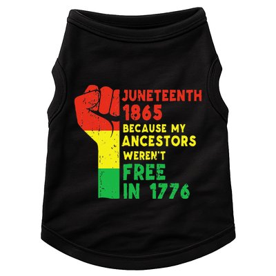 JUNETEENTH Freeish Since 1865 Melanin Ancestor Black History Doggie Tank