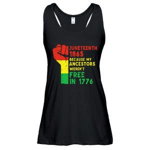 JUNETEENTH Freeish Since 1865 Melanin Ancestor Black History Ladies Essential Flowy Tank