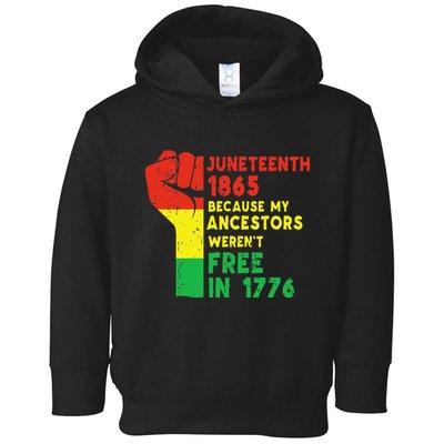 JUNETEENTH Freeish Since 1865 Melanin Ancestor Black History Toddler Hoodie