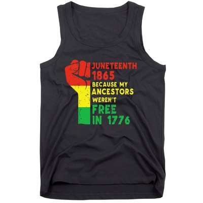 JUNETEENTH Freeish Since 1865 Melanin Ancestor Black History Tank Top