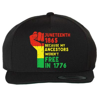 JUNETEENTH Freeish Since 1865 Melanin Ancestor Black History Wool Snapback Cap