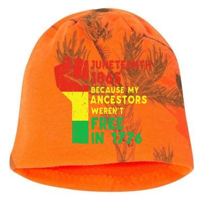 JUNETEENTH Freeish Since 1865 Melanin Ancestor Black History Kati - Camo Knit Beanie