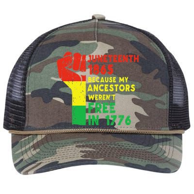 JUNETEENTH Freeish Since 1865 Melanin Ancestor Black History Retro Rope Trucker Hat Cap