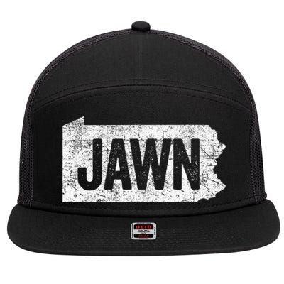 Jawn Funny Slang Philadelphia Vintage 7 Panel Mesh Trucker Snapback Hat