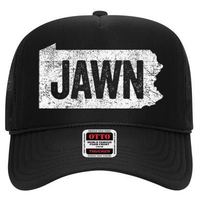 Jawn Funny Slang Philadelphia Vintage High Crown Mesh Back Trucker Hat