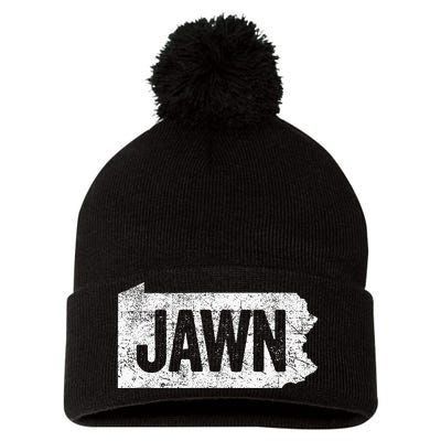 Jawn Funny Slang Philadelphia Vintage Pom Pom 12in Knit Beanie