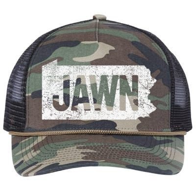 Jawn Funny Slang Philadelphia Vintage Retro Rope Trucker Hat Cap