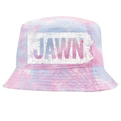 Jawn Funny Slang Philadelphia Vintage Tie-Dyed Bucket Hat