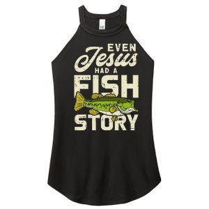 Jesus Fish Story Fisherman God Christ Fishing Christian Gift Women's Perfect Tri Rocker Tank