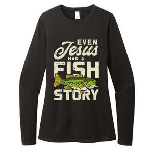 Jesus Fish Story Fisherman God Christ Fishing Christian Gift Womens CVC Long Sleeve Shirt