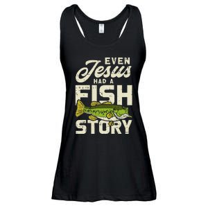 Jesus Fish Story Fisherman God Christ Fishing Christian Gift Ladies Essential Flowy Tank