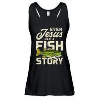 Jesus Fish Story Fisherman God Christ Fishing Christian Gift Ladies Essential Flowy Tank