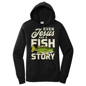 Jesus Fish Story Fisherman God Christ Fishing Christian Gift Women's Pullover Hoodie