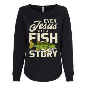 Jesus Fish Story Fisherman God Christ Fishing Christian Gift Womens California Wash Sweatshirt