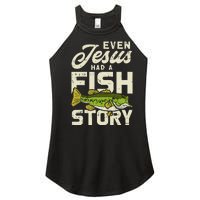 Jesus Fish Story Fisherman God Christ Fishing Christian Gift Women's Perfect Tri Rocker Tank