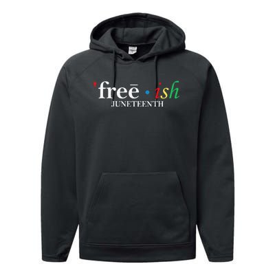 JUNETEENTH Freeish Since 1865 Melanin Ancestor Black History Performance Fleece Hoodie