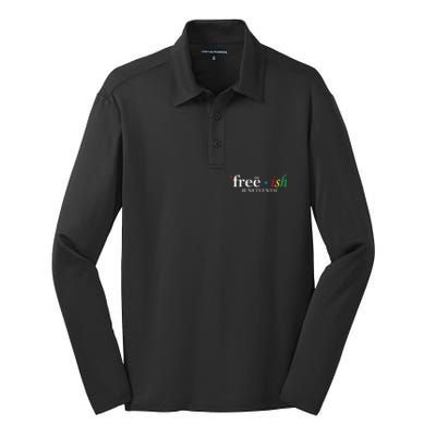 JUNETEENTH Freeish Since 1865 Melanin Ancestor Black History Silk Touch Performance Long Sleeve Polo