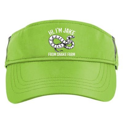 Jake From Snake Farm Rattlesnake Pit Funny Snake Adult Drive Performance Visor